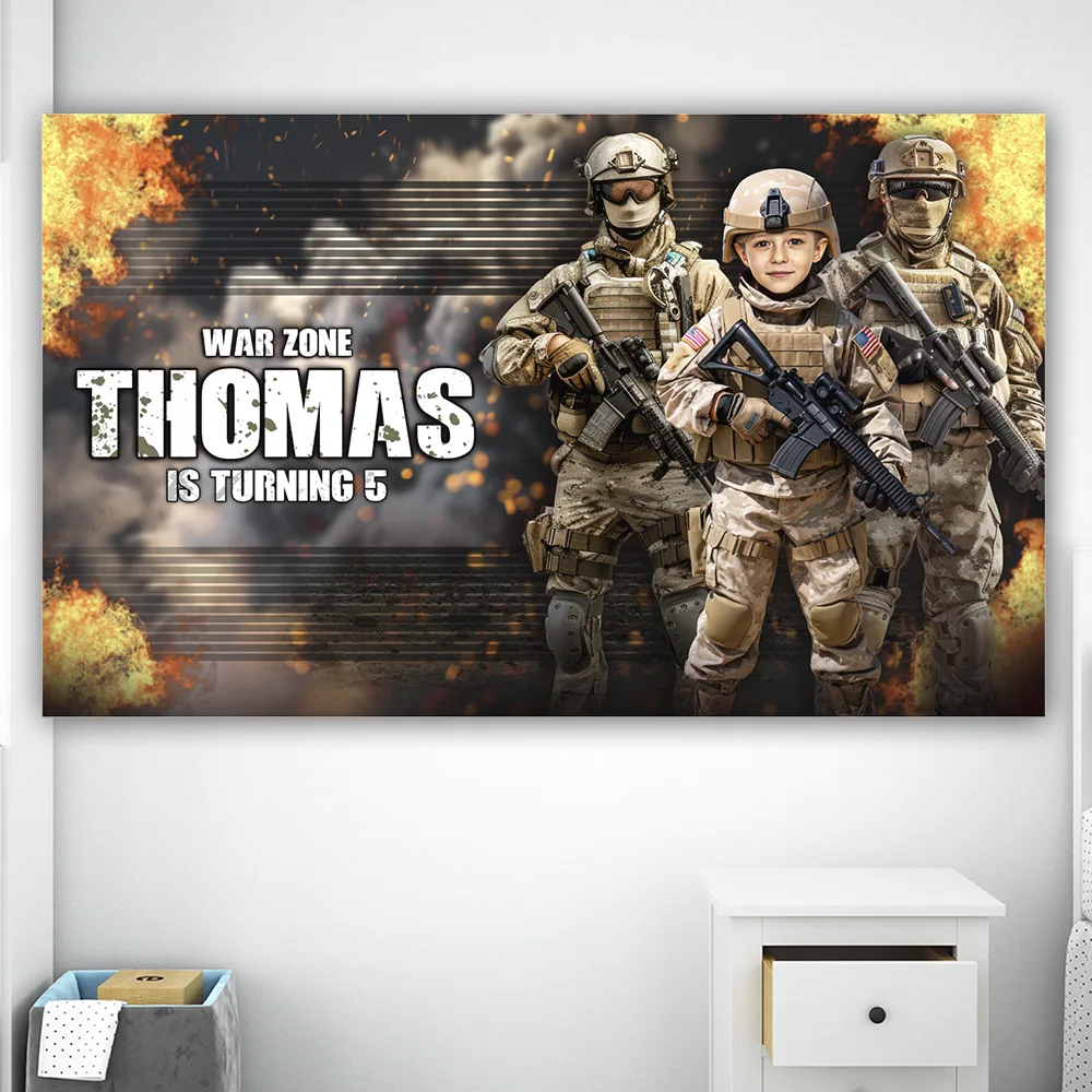 Personalized Gamer Shooter Birthday Banner – Custom Army Party Photo Decoration – Delivered in 24h – Digital File 2 Personalized Gamer Shooter Birthday Banner – Custom Army Party Photo Decoration – Delivered in 24h – Digital File