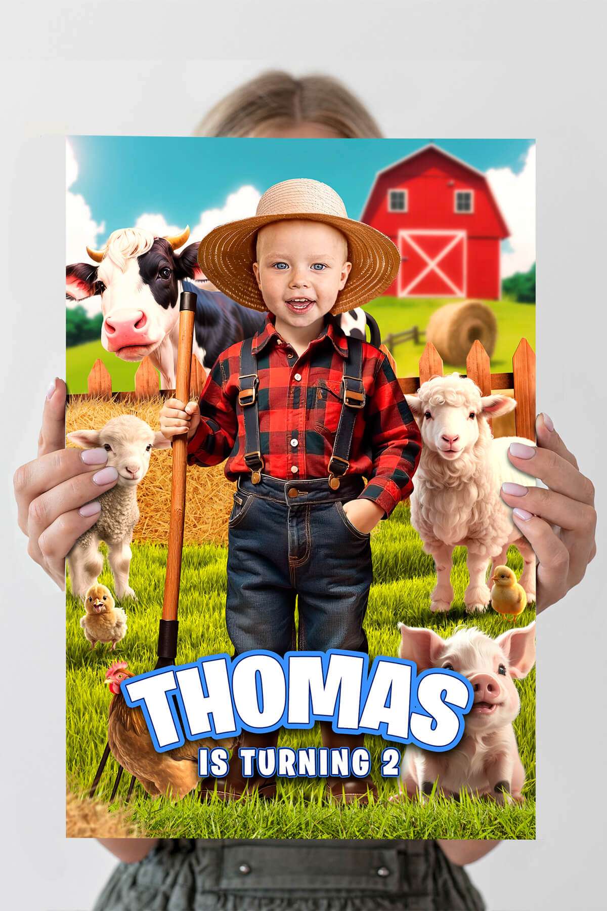 Farm welcome sign personalized with name