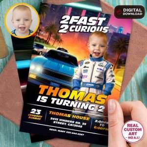 2 Fast 2 Curious Birthday Invitation | Custom Digital Design
