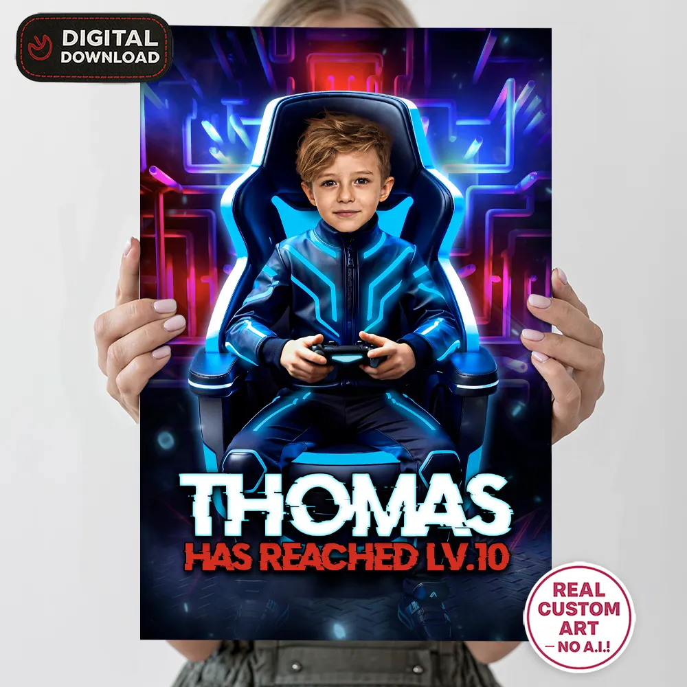 Personalized Gamer Birthday Welcome Sign – Custom Video Game Theme Party Decoration – Delivered in 24h – Digital File 2 Personalized Gamer Birthday Welcome Sign – Custom Video Game Theme Party Decoration – Delivered in 24h – Digital File