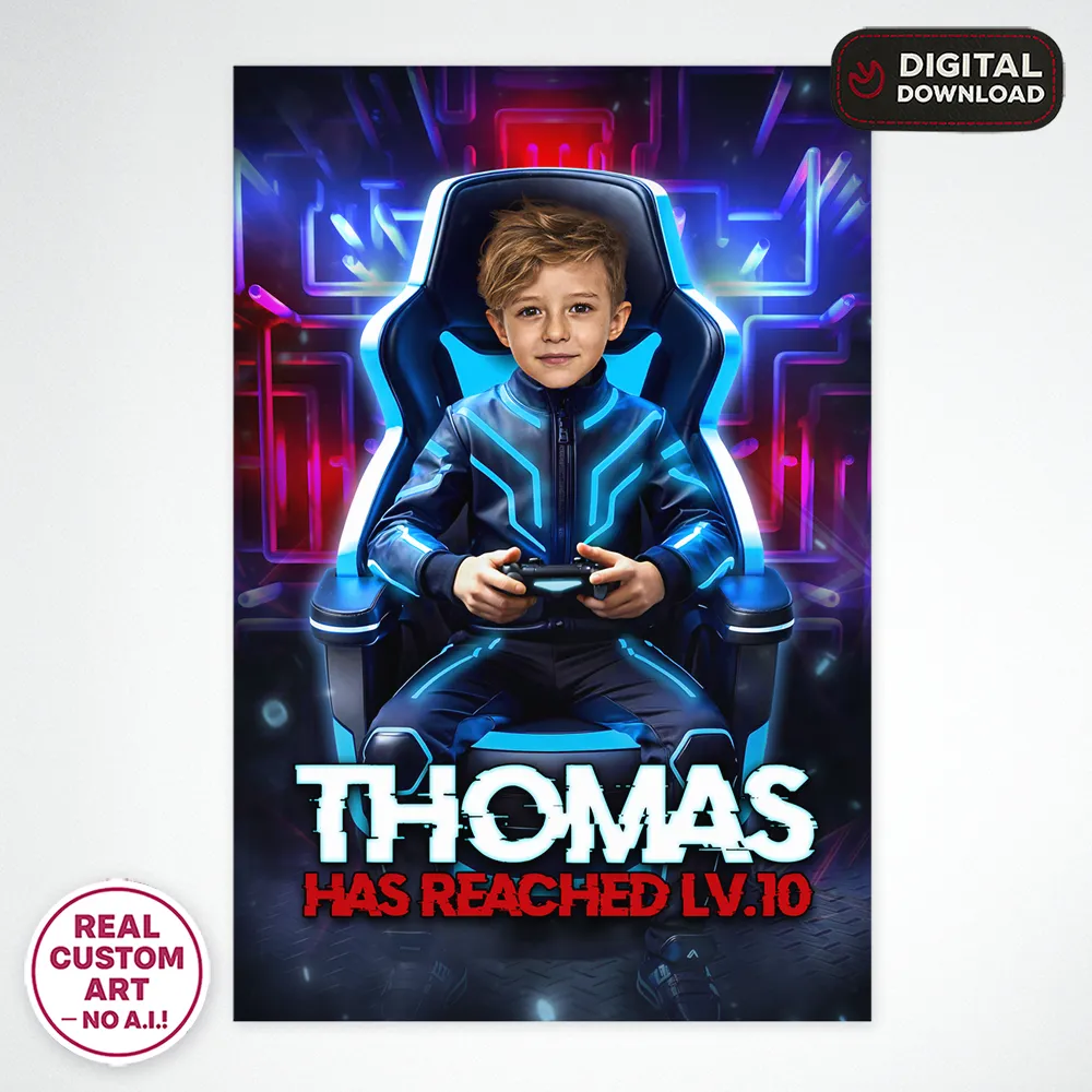 Personalized Gamer Birthday Welcome Sign – Custom Video Game Theme Party Decoration – Delivered in 24h – Digital File 4 Personalized Gamer Birthday Welcome Sign – Custom Video Game Theme Party Decoration – Delivered in 24h – Digital File