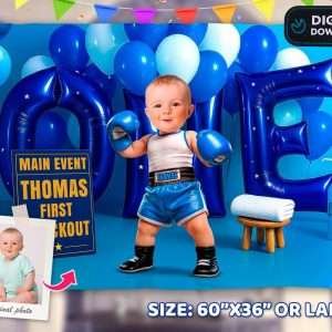 Custom Baby Boxer Birthday Banner