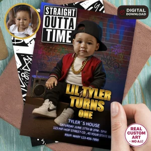 Hip-Hop Birthday Invitation for baby boy