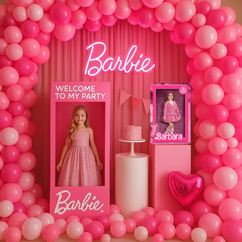 doll box birthday party decoration