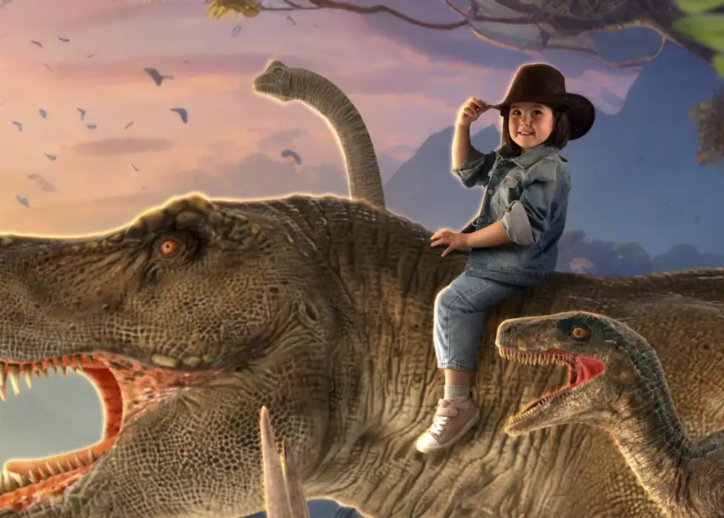 dinosaur birthday party photo invitation