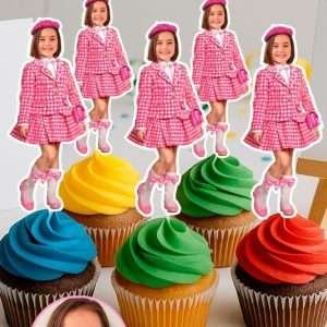 Personalized Doll Box Cupcake Toppers with Your Child’s Face