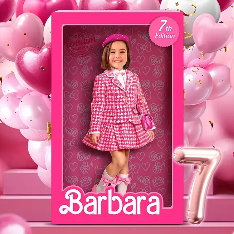 Doll Box Birthday Invitations