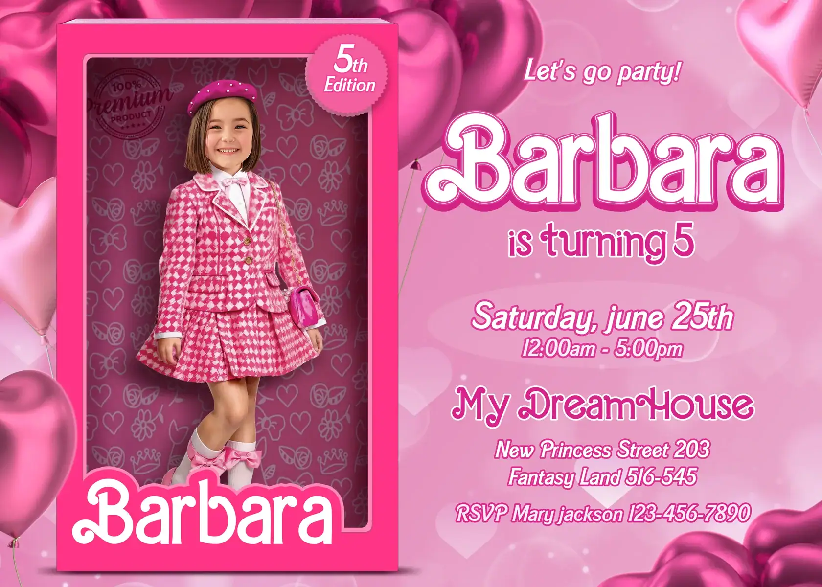 The 'Doll Box Birthday' Party for 1 and 2-Year-Olds 8 Doll Box Birthday Invitation