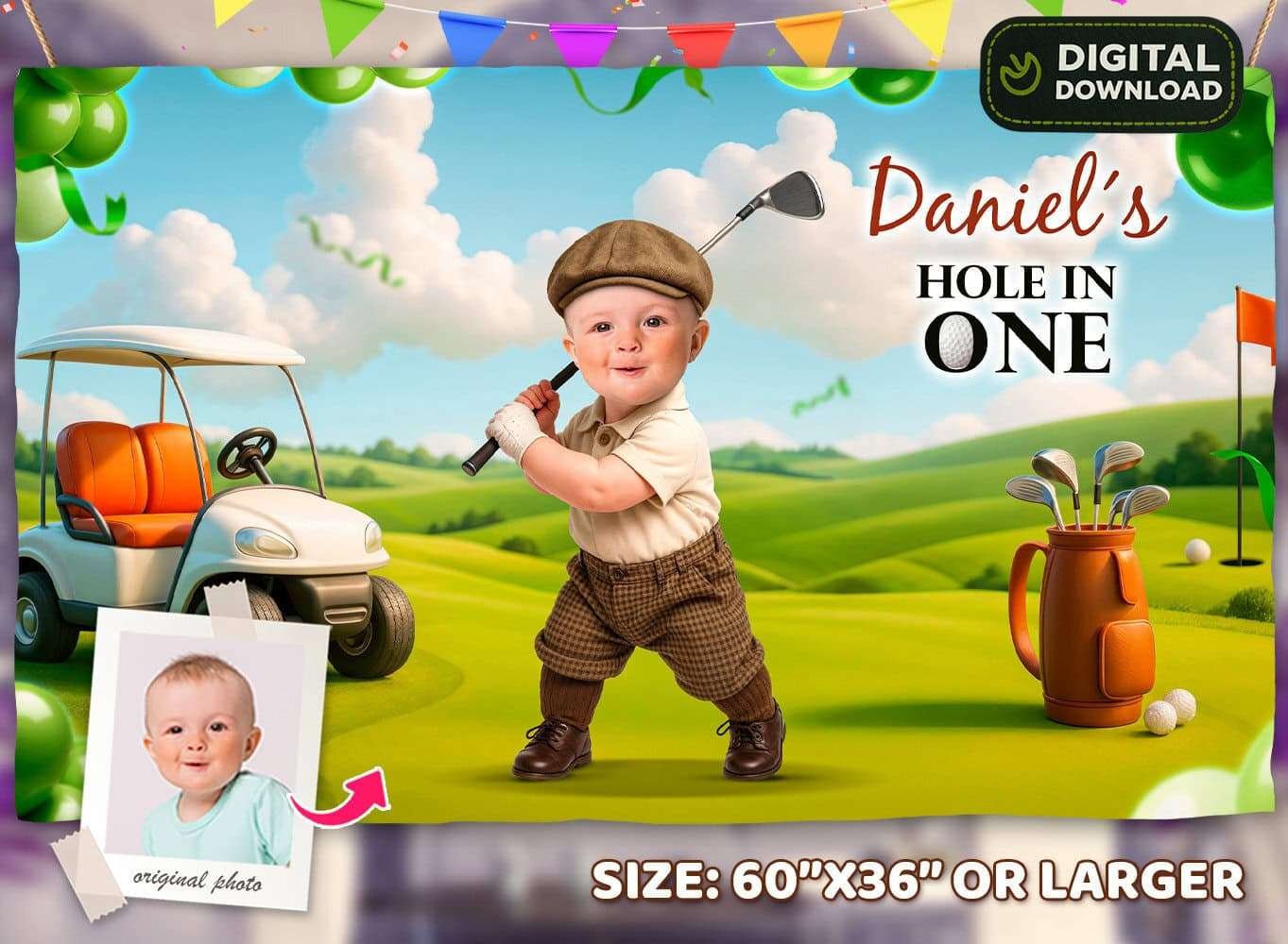 Personalized golf-themed invitations