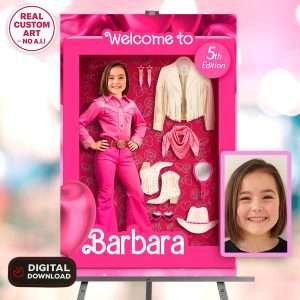 Custom Doll Box Rodeo Welcome Sign for Girls