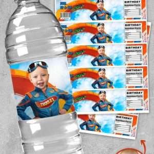 2 Fast 2 Curious Bottle Label Stickers for 16 oz Water Bottles
