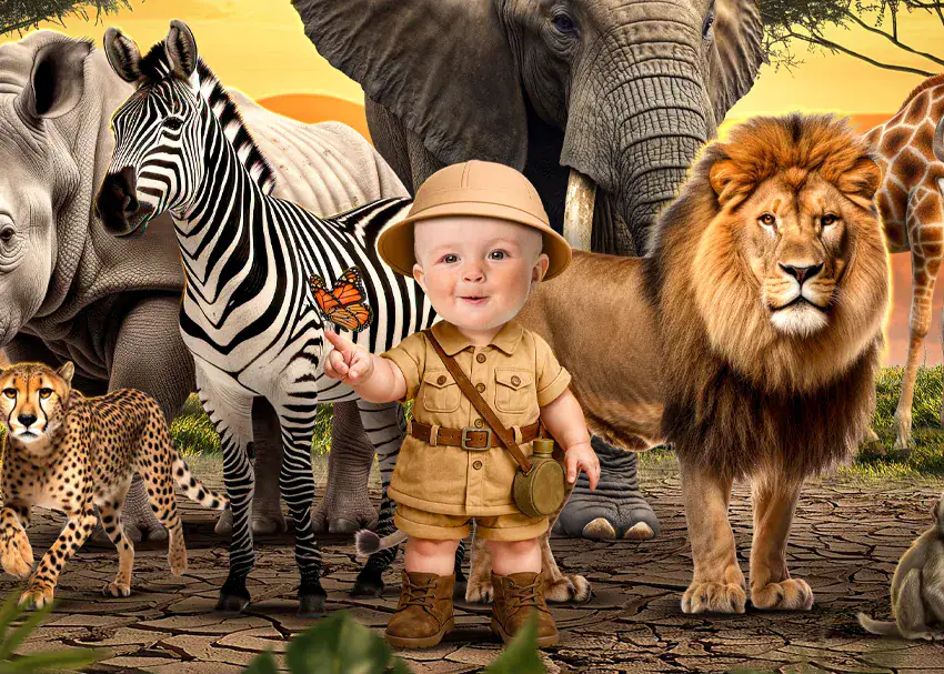 personalized safari birthday party