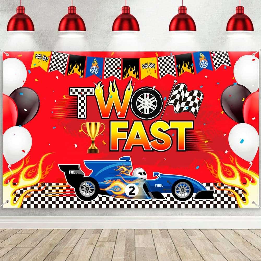 Best First and Second Birthday Party Ideas for Boys and Girls 83 Race car themed second birthday, 2 fast 2 curious birthday party ideas