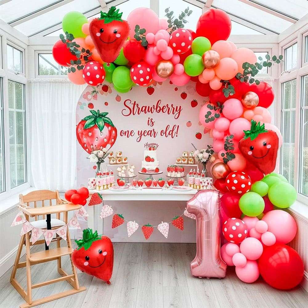 Best First and Second Birthday Party Ideas for Boys and Girls 126 Berry sweet strawberry birthday party ideas