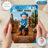 Personalized First Rodeo Birthday Invitation for Boys – Custom Blue Cowboy Party Design – Delivered in 24h – Digital File 3 Personalized First Rodeo Birthday Invitation for Boys – Custom Blue Cowboy Party Design – Delivered in 24h – Digital File
