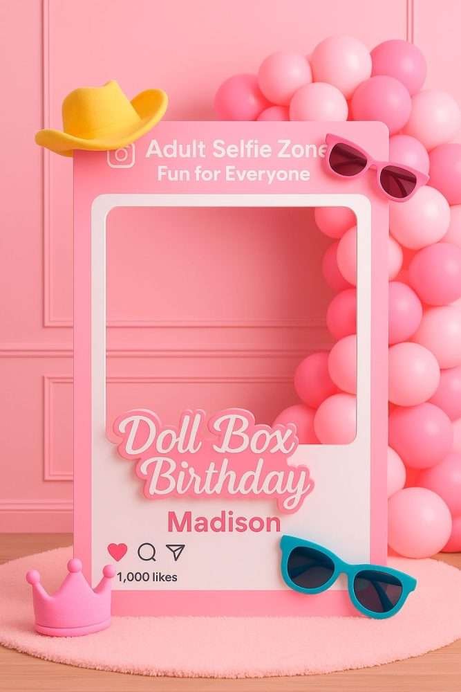 Adult Selfie Zone Doll Box Birthday