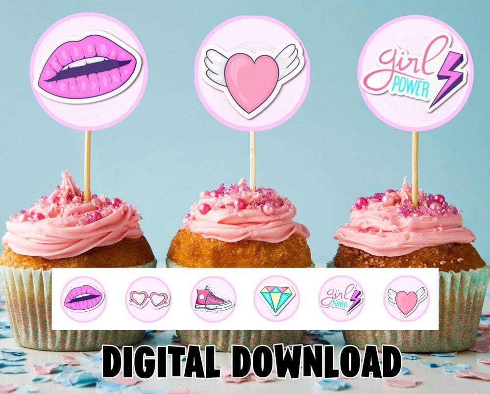 Best First and Second Birthday Party Ideas for Boys and Girls 53 doll box birthday party cupcakes toppers