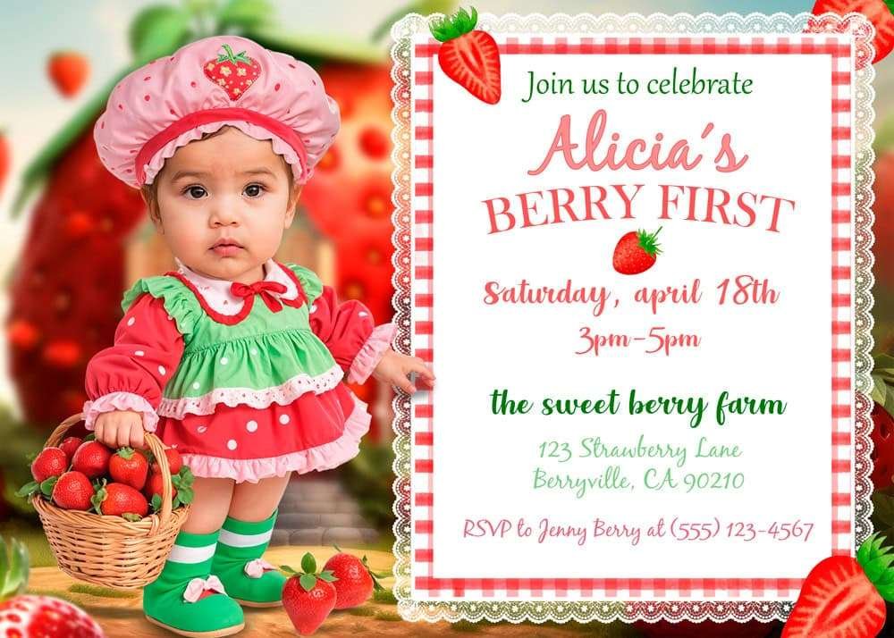 Berry First Birthday celebration with strawberry theme