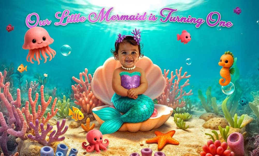 Best First and Second Birthday Party Ideas for Boys and Girls 81 personalized birthday banner baby mermaid