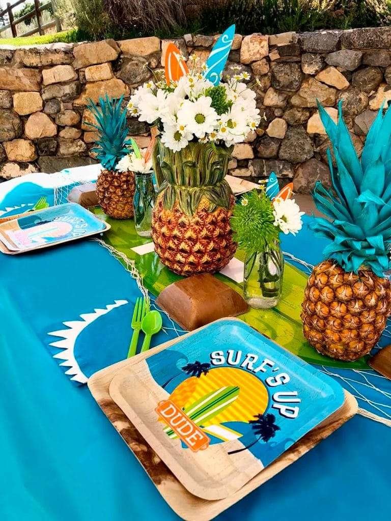 Best First and Second Birthday Party Ideas for Boys and Girls 137 The Big ONE surf birthday party setup