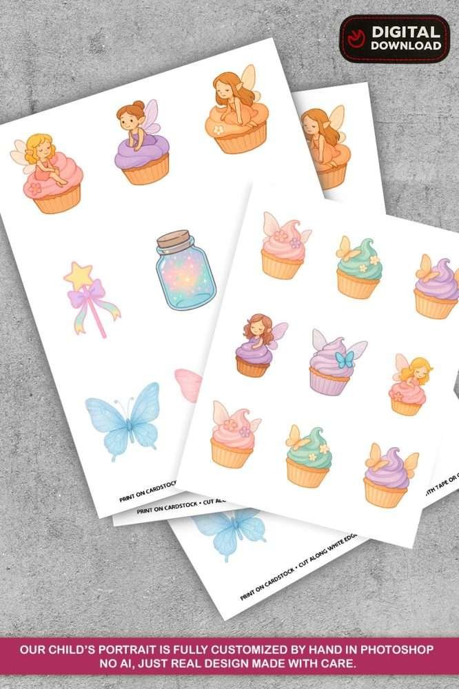 Baby Fairy Cupcake Toppers – Fairy First Theme Party Decorations – Instant Download 3 Baby Fairy Cupcake Toppers – Fairy First Theme Party Decorations – Instant Download