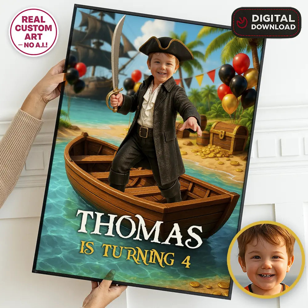 Personalized Pirate Birthday Welcome Sign – Custom Pirate Party Decoration – Delivered in 24h – Digital File 1 Personalized Pirate Birthday Welcome Sign – Custom Pirate Party Decoration – Delivered in 24h – Digital File