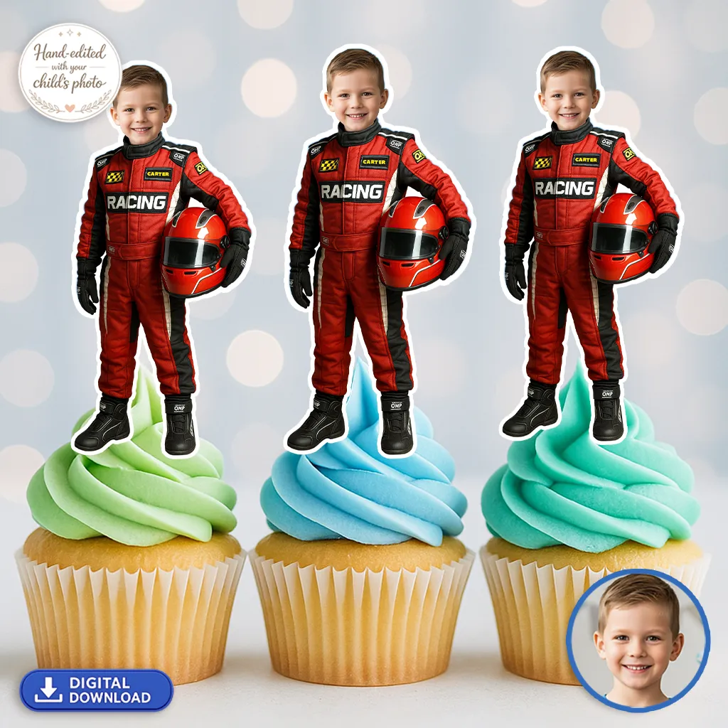 Personalized Monster Truck Driver Cupcake Toppers – Birthday Party Decoration – Delivered in 24h – Digital File 1 Personalized Monster Truck Driver Cupcake Toppers – Birthday Party Decoration – Delivered in 24h – Digital File