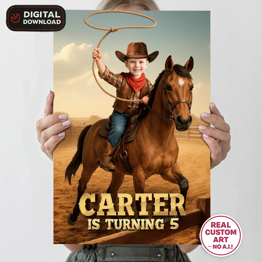 Personalized Rodeo Cowboy Welcome Sign – Custom Western Party Decoration – Delivered in 24h – Digital File 2 Personalized Rodeo Cowboy Welcome Sign – Custom Western Party Decoration – Delivered in 24h – Digital File