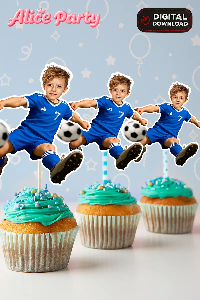 Personalized Soccer Boy Cupcake Toppers – Birthday Party Decoration – Delivered in 24h – Digital File 3 Personalized Soccer Boy Cupcake Toppers – Birthday Party Decoration – Delivered in 24h – Digital File - Image 3