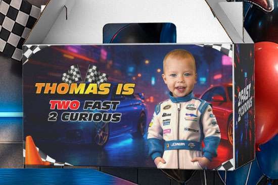 Two Fast gable boxes for snacks and favors