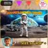 Custom Astronaut Birthday Banner – Space Theme Party Decoration – Delivered in 24h – Digital File 2 Custom Astronaut Birthday Banner – Space Theme Party Decoration – Delivered in 24h – Digital File