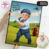 Blue Golf Birthday Welcome Sign | Hole in One Party 2 Personalized Blue Golf Birthday Welcome Sign – Hole in One Theme – Custom Party Decoration – Delivered in 24h – Digital File