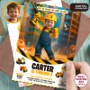 Personalized Construction Birthday Invitation with Photo – Hammer & Drill Theme – Custom Builder Party Design – Delivered in 24h – Digital File