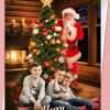 Personalized Family Christmas Fireplace Photo Card – Custom Holiday Greeting – Digital File
