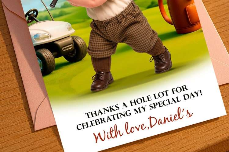 Hole-in-One Thank You Cards