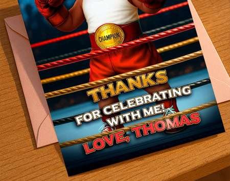 Round One Thank You Cards — polished matching notes to close the celebration