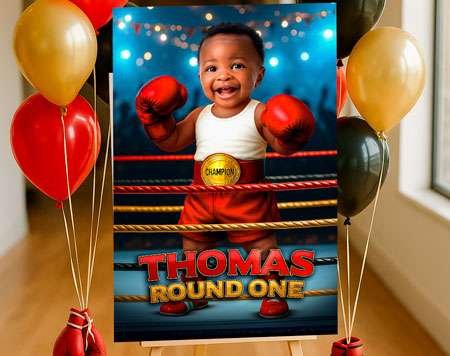 Round One Welcome Signs — bold entrances with ring-side flair