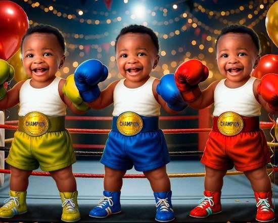 Baby Boxer Birthday Outfits – Multiple Colors Round One