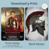 Personalized Gladiator Arena Birthday Invitation | Epic Praetorian Photo Invitation 5 custom gladiators birthday photo invitations roman pretorian party 1