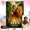 Wild One Lion Photo Welcome Sign – Personalized Wild One Party Decor (24h Delivery) – Digital Download 2 Wild One Lion Photo Welcome Sign – Personalized Wild One Party Decor (24h Delivery) – Digital Download