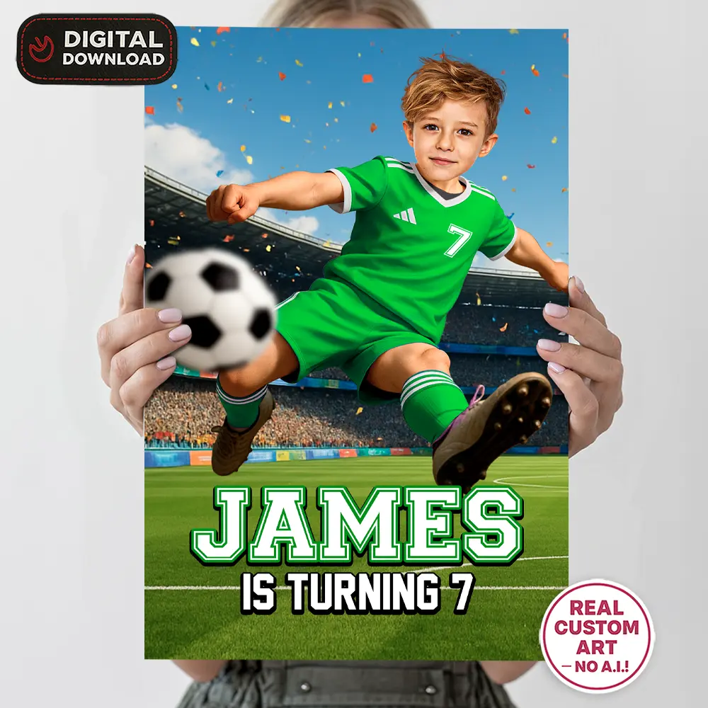 Soccer Welcome Sign With Photo – Custom Sports Party Decoration – Delivered in 24h – Digital File 2 Soccer Welcome Sign With Photo – Custom Sports Party Decoration – Delivered in 24h – Digital File