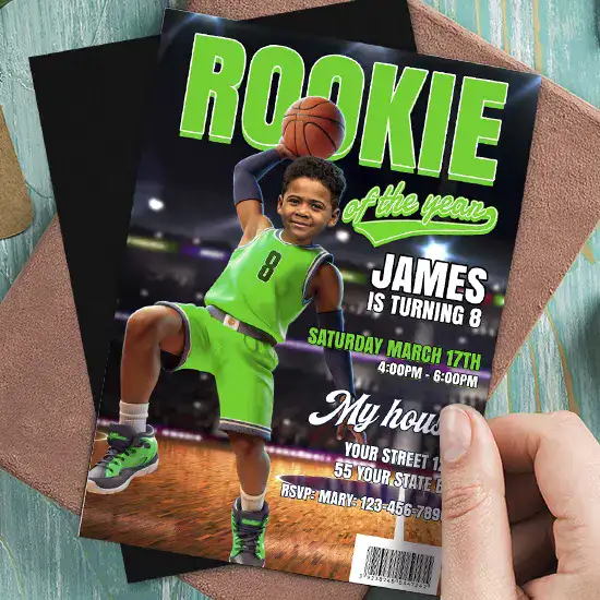 Basketball invitation placeholder