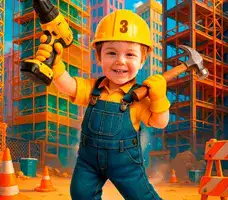 Construction birthday party invitations
