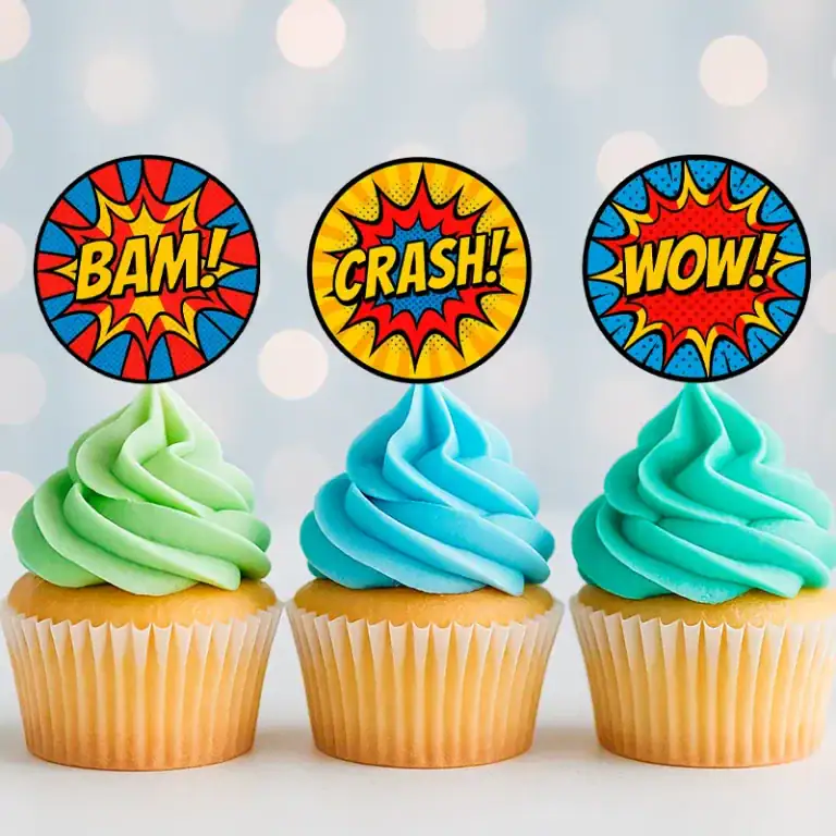 Free Printable Superhero Cupcake Toppers