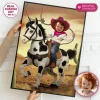 Custom Cowgirl Baby Birthday Portrait with Photo – Cowgirl Birthday Decoration – Delivered in 24h – Digital File 2 Custom Cowgirl Baby Birthday Portrait with Photo – Cowgirl Birthday Decoration – Delivered in 24h – Digital File