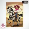 Custom Cowgirl Baby Birthday Portrait with Photo – Cowgirl Birthday Decoration – Delivered in 24h – Digital File 5 Custom Cowgirl Baby Birthday Portrait with Photo – Cowgirl Birthday Decoration – Delivered in 24h – Digital File