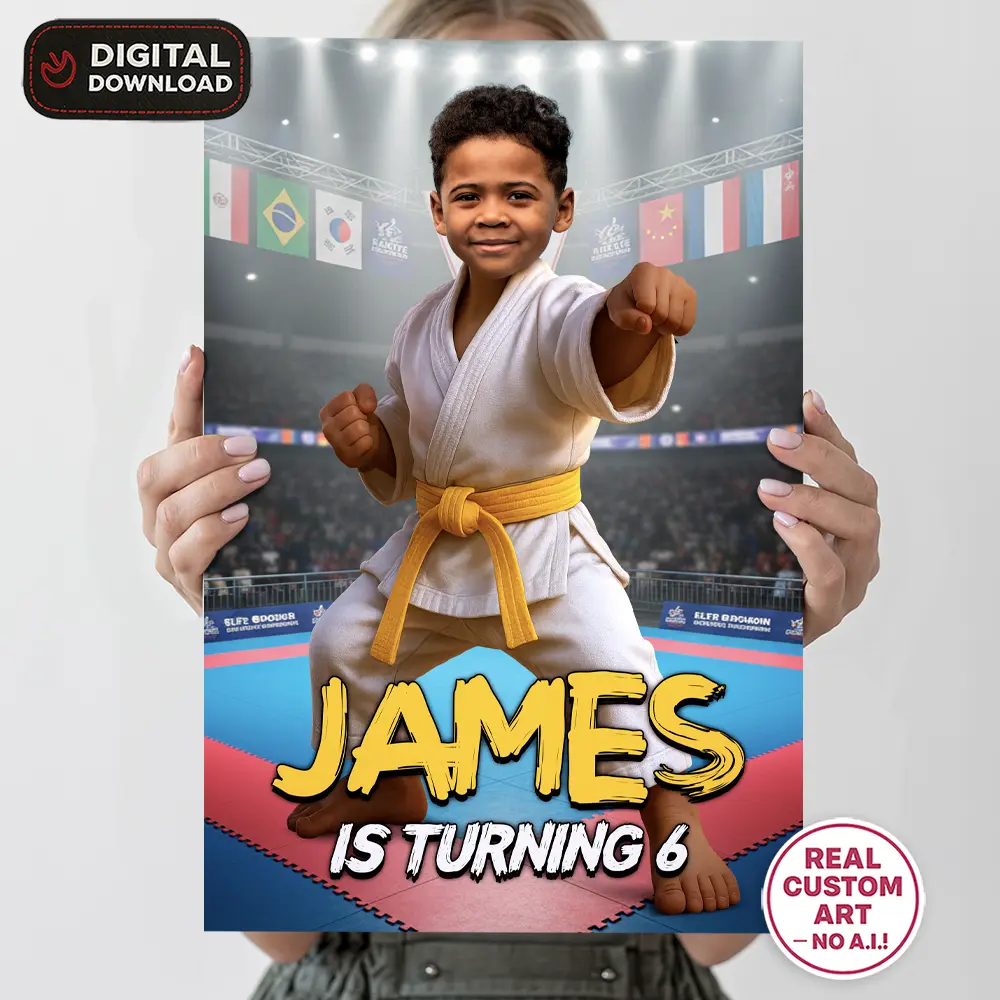 Epic Karate Birthday Welcome Sign – Custom Martial Arts Party Poster – Delivered in 24h – Digital File 2 Epic Karate Birthday Welcome Sign – Custom Martial Arts Party Poster – Delivered in 24h – Digital File