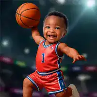 First and Second Birthday Party Ideas and Personalized Printable Decorations with Photo 13 Baby Basketball Birthday Party