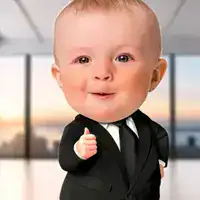 Baby Boss Birthday Invitation with Photo