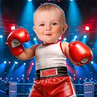 First and Second Birthday Party Ideas and Personalized Printable Decorations with Photo 2 Round One Boxing Baby Birthday